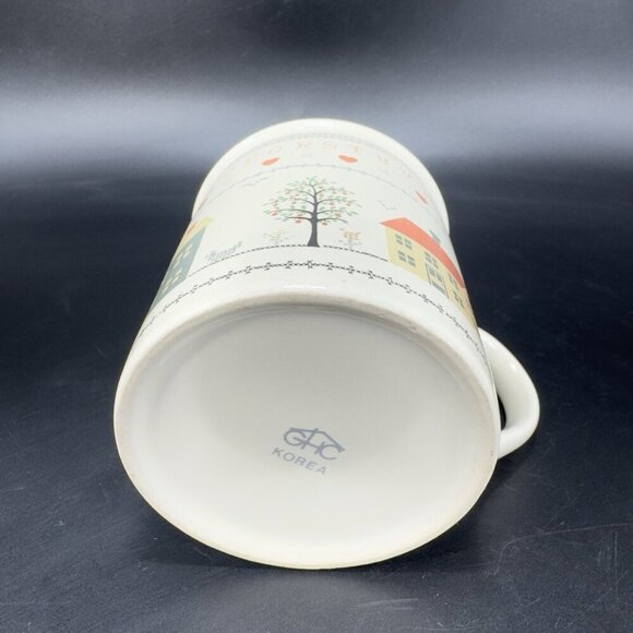 Country Decor Home Coffee Mug Cup Set 2 Mugs Cups Korea Country Setting Graphics - Picture 12 of 13